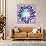 Mandala Leinwanddruck, Wanddeko, Wandbehang Universal Harmony Yin Und Yang Yandala Yvonne Lamberty