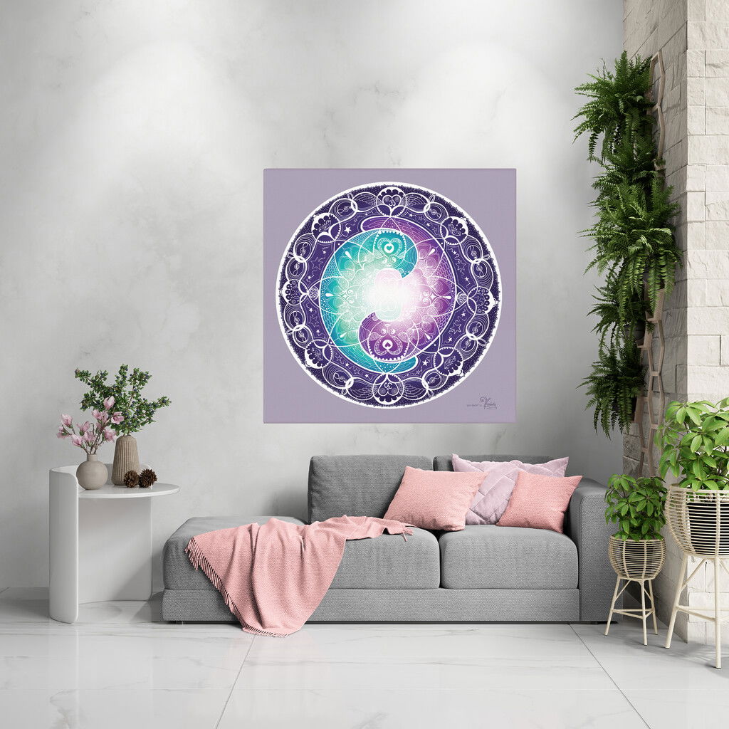 Mandala Leinwanddruck Universal Harmony Yin Und Yang 3