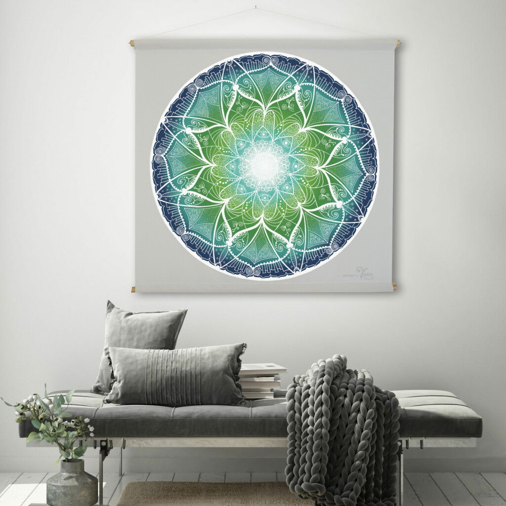 JUST BE FREE Mandala Stoff-Wandbehang Yandala Yvonne Lamberty