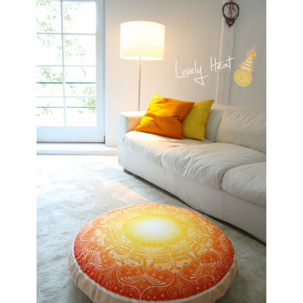 Mandala Lebensfreude  Lovely Heat Mandala Yogakissen Pouf Yandala Yvonne Lamberty