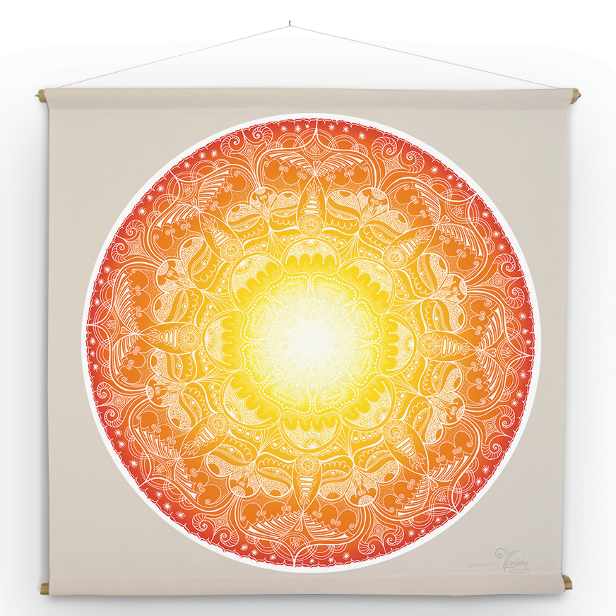 LOVELY HEAT Mandala Stoff-Wandbehang Yandala Yvonne Lamberty